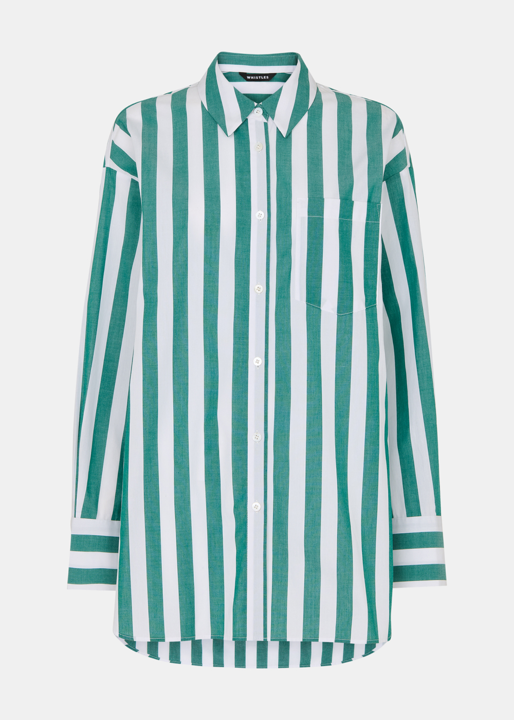 Green Stripe Oversized Shirt