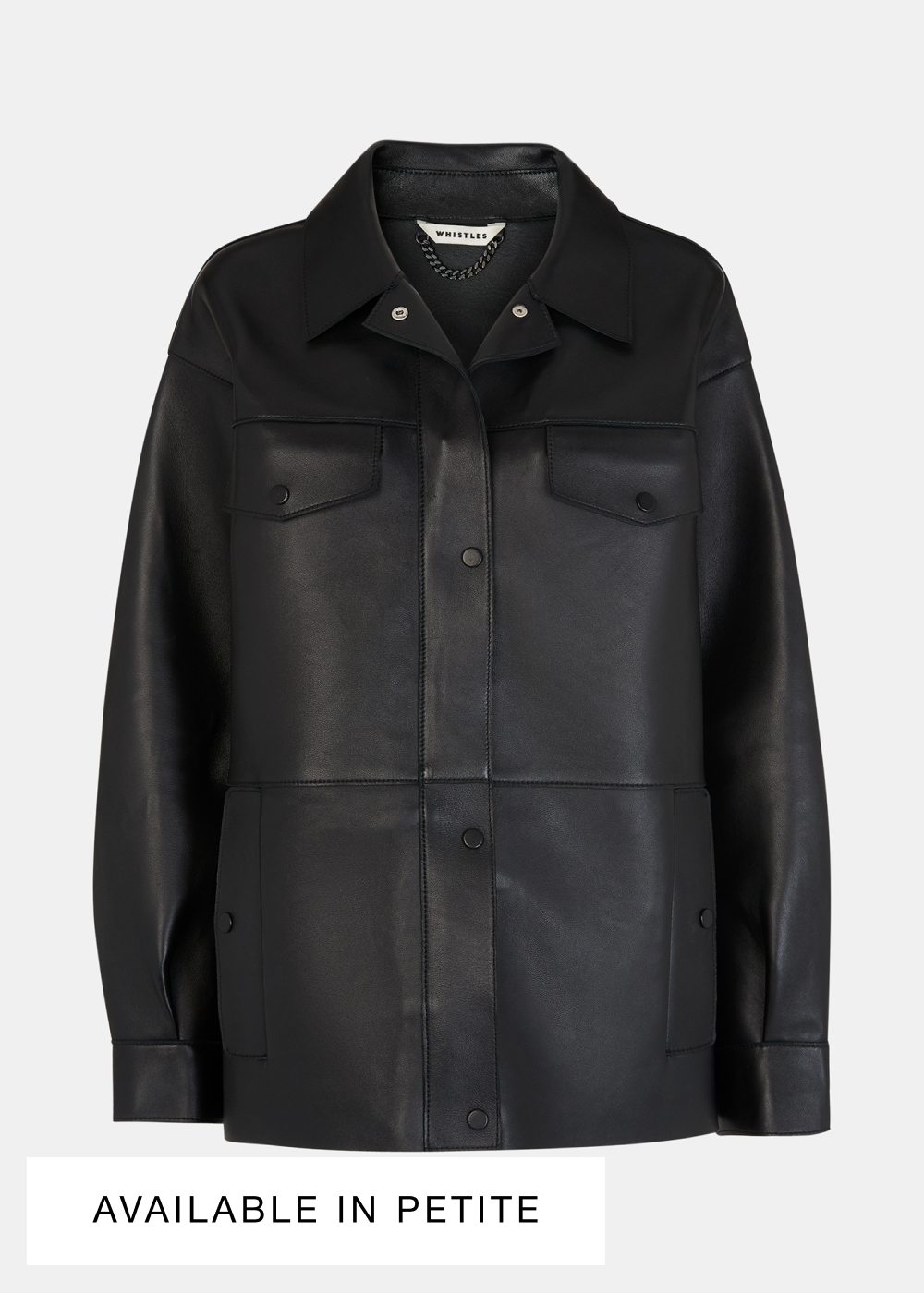 Black Clean Bonded Leather Jacket