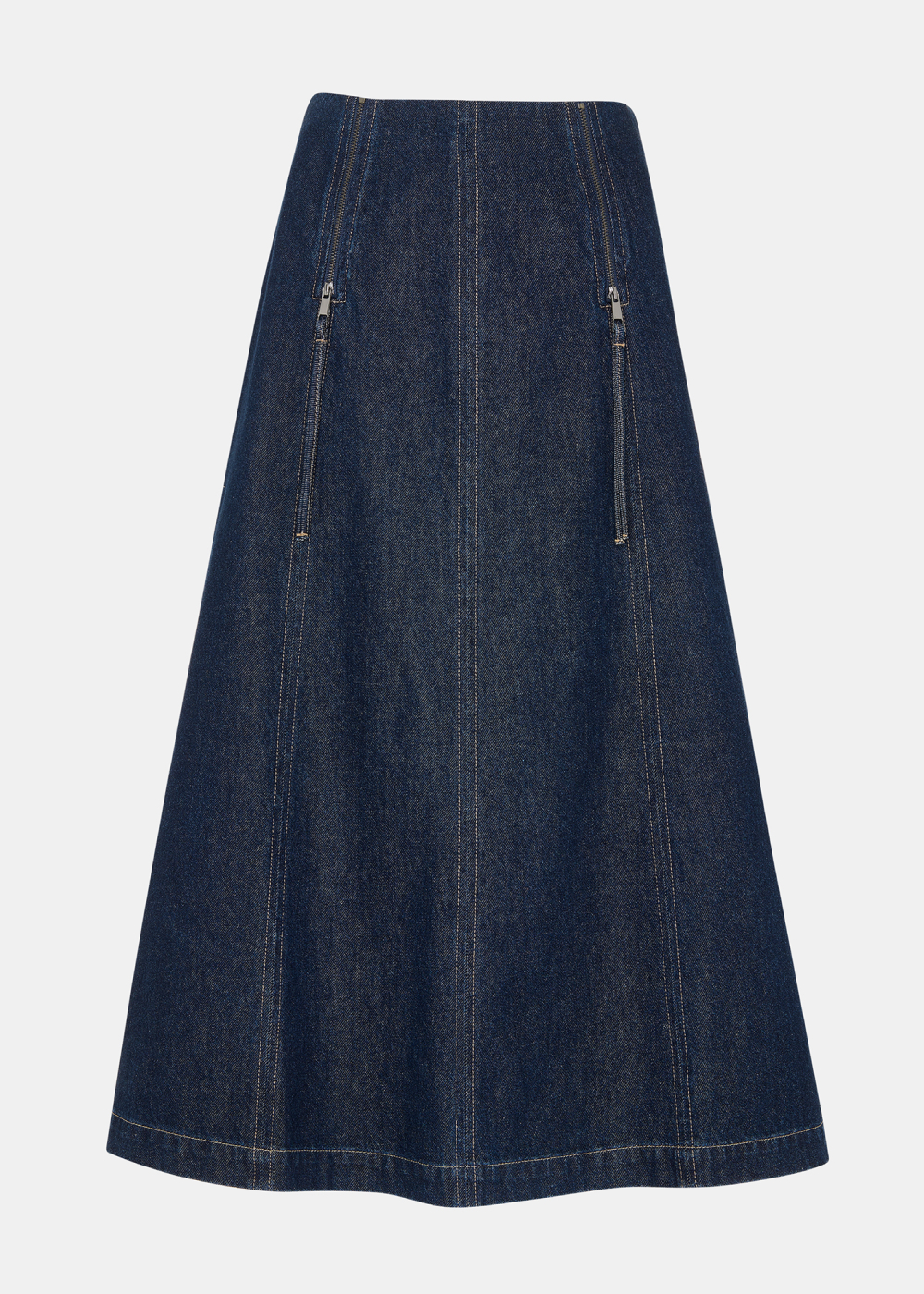 Dark Denim Madri Western Midi Skirt