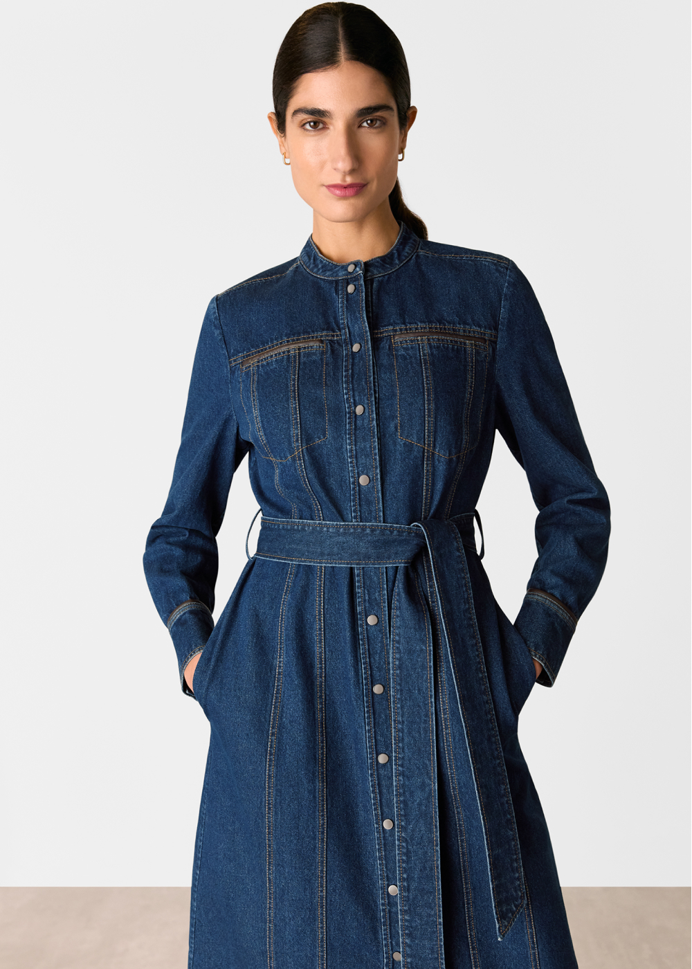 Myra Denim Midi Dress