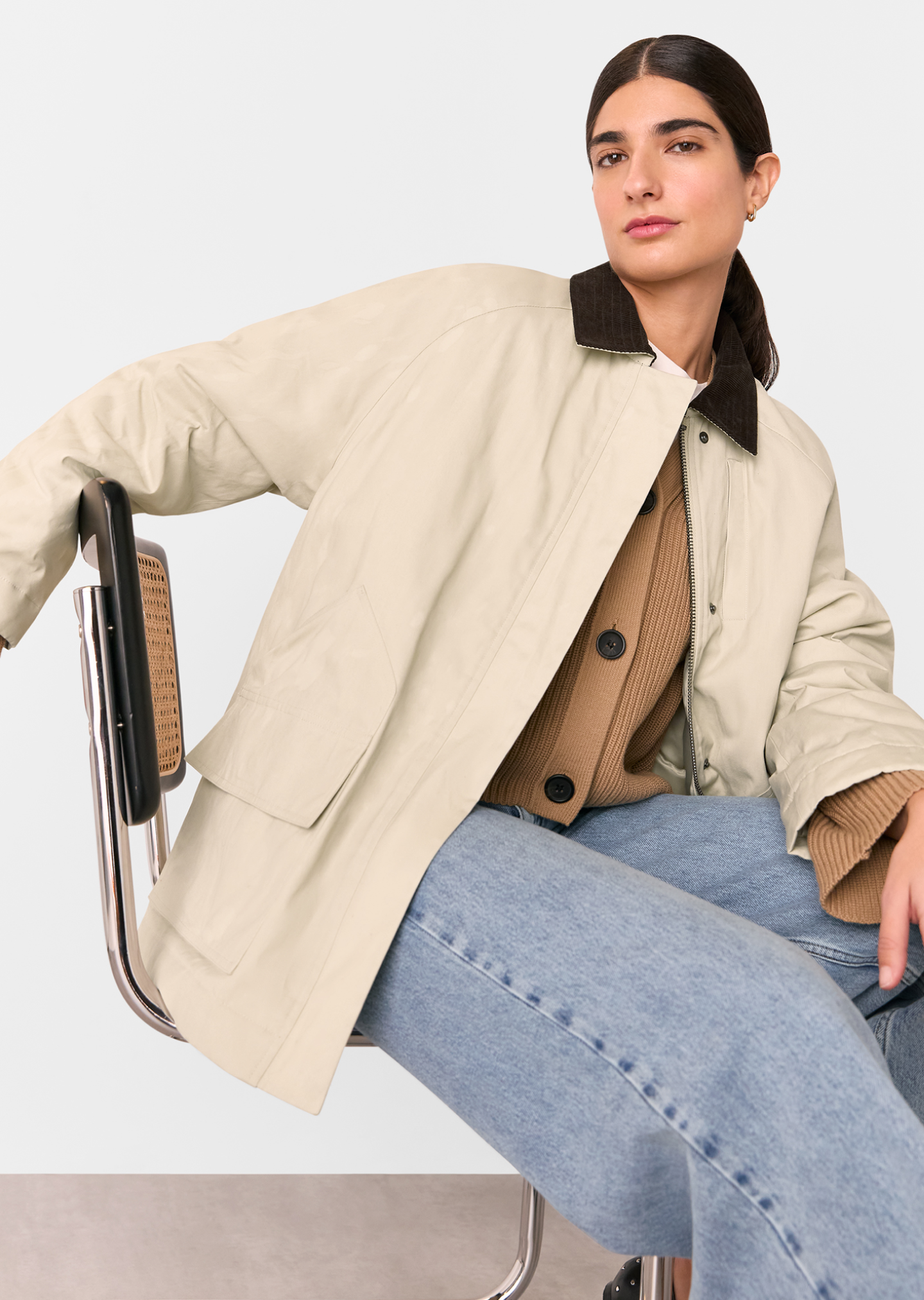 Neutral Fern Waxed Jacket