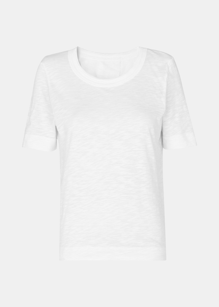White Rosa Double Trim T-Shirt