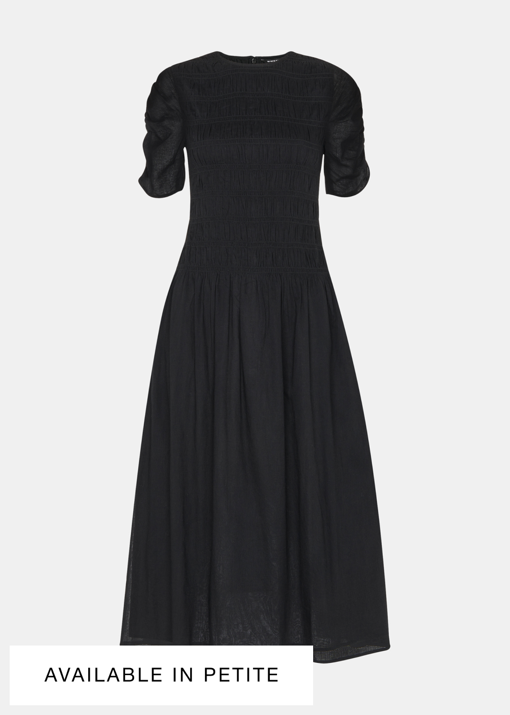 Black Avery Smocked Dress