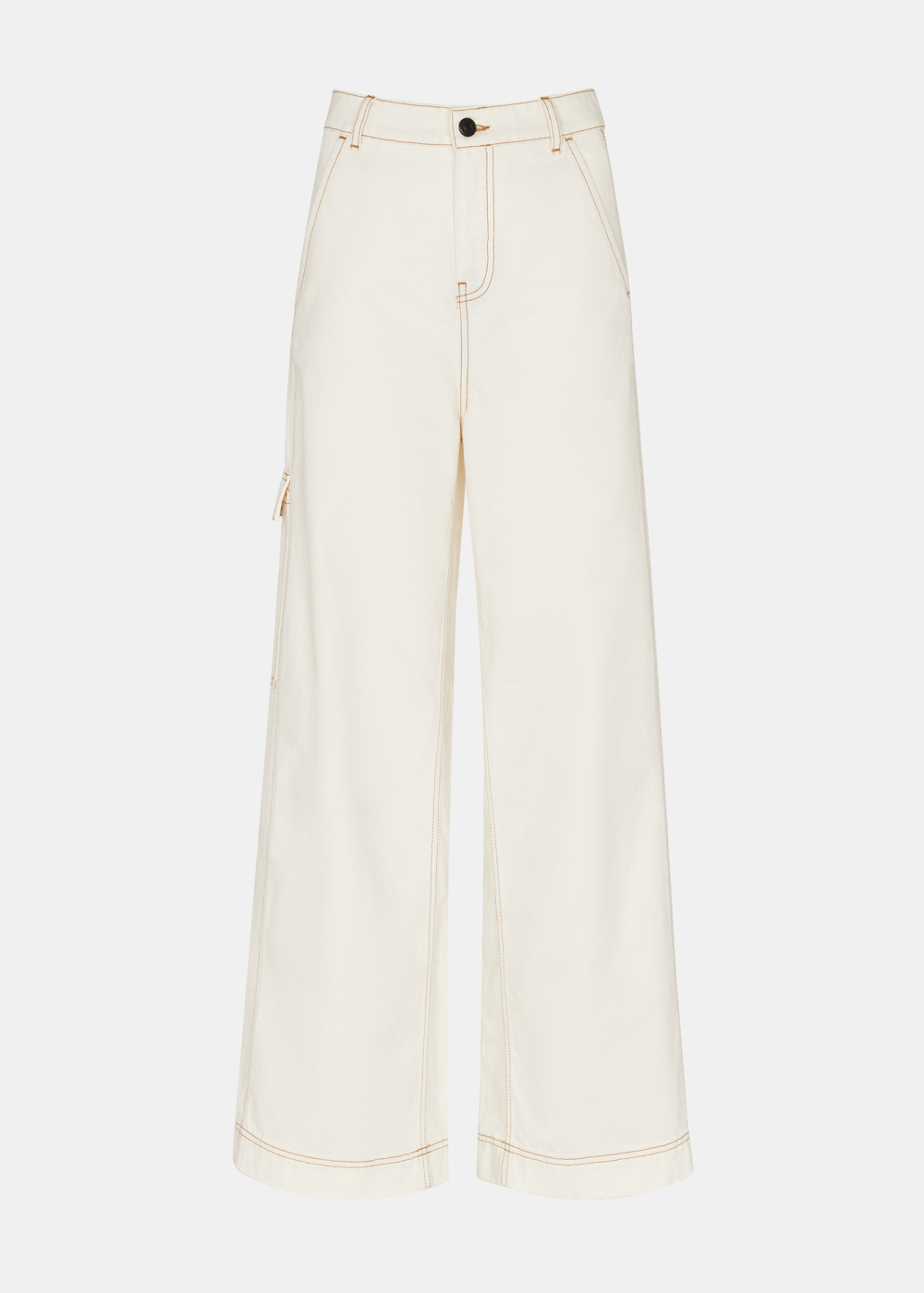 White Wide Leg Cargo Jean