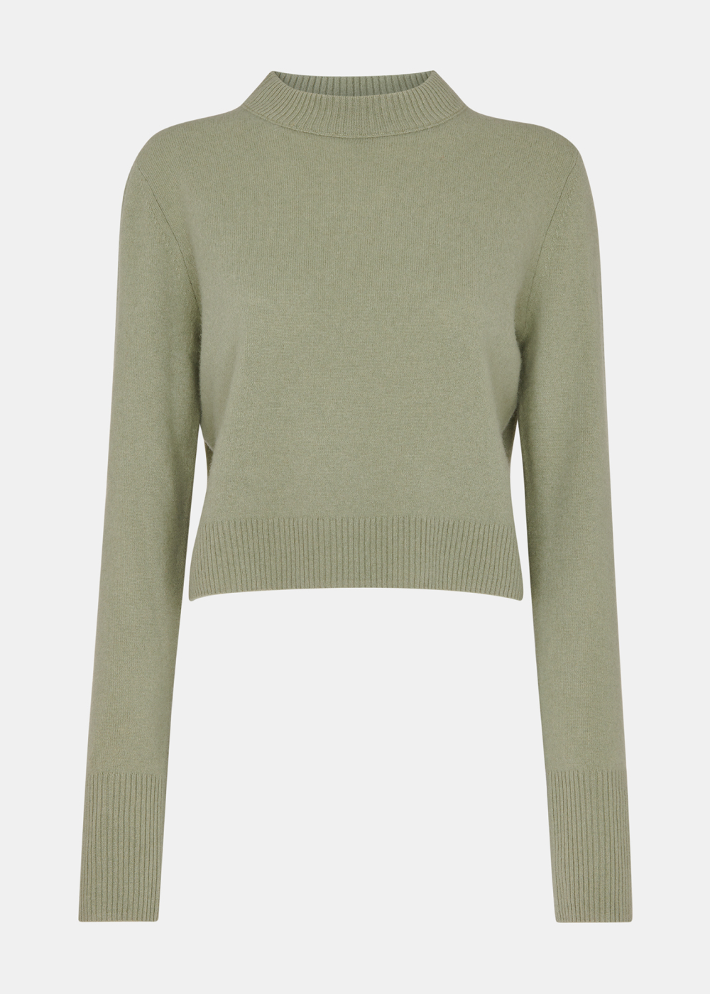 Sage Green Wool Cropped Sweater