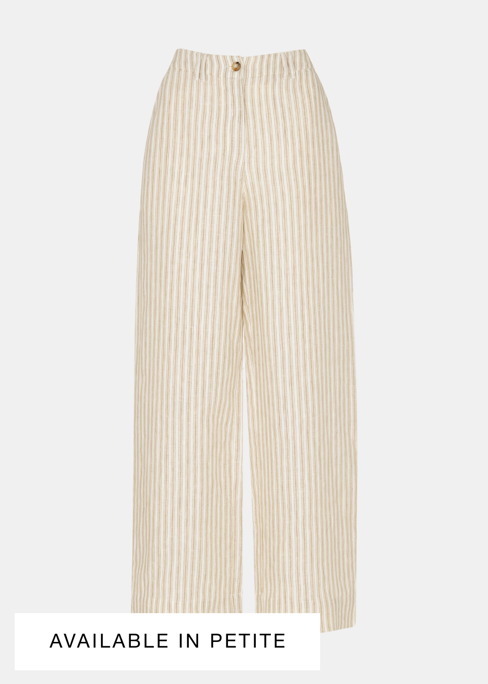 Neutral Linen Stripe Trouser