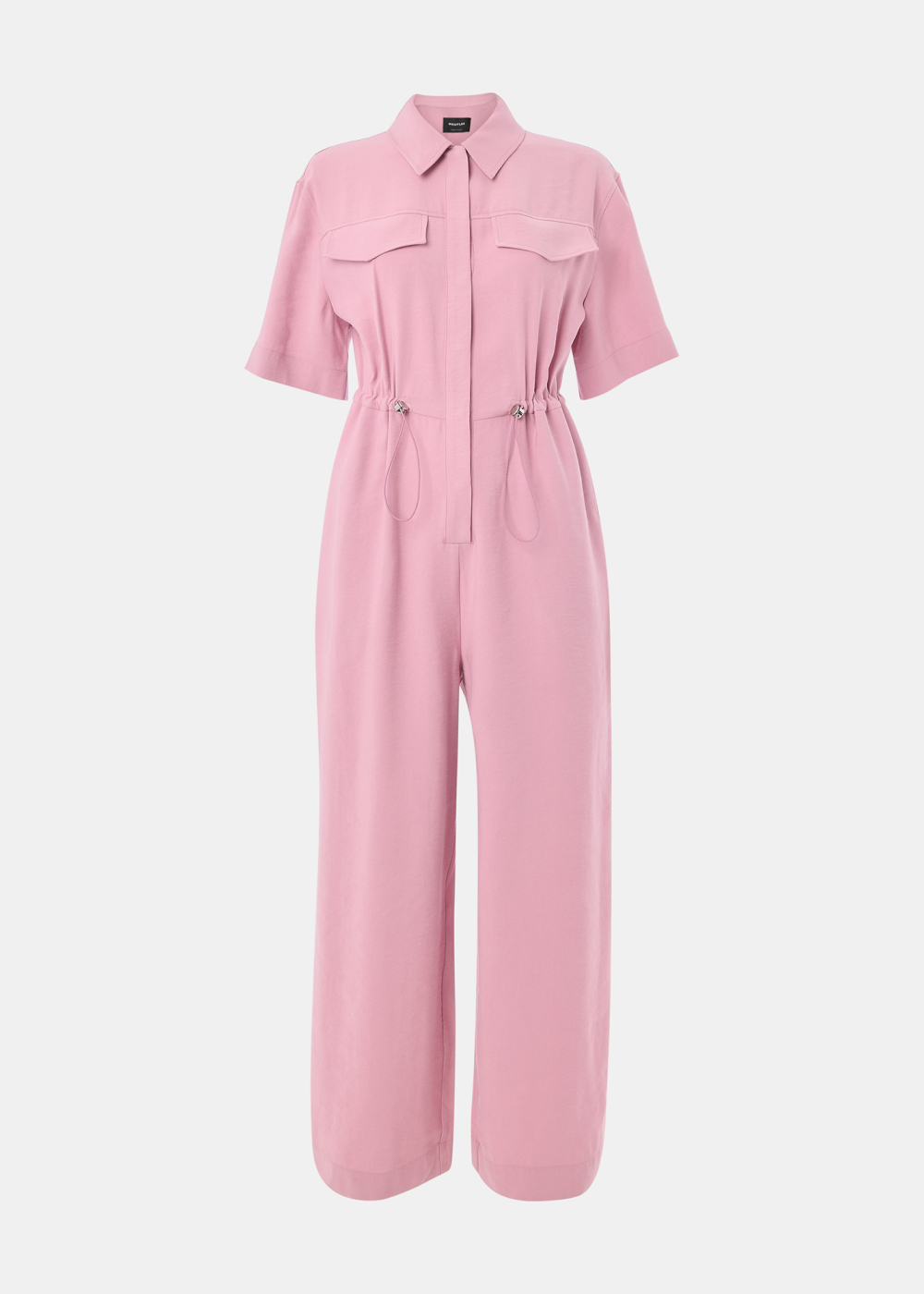 Pink Short Sleeved Utility Jumpsuit