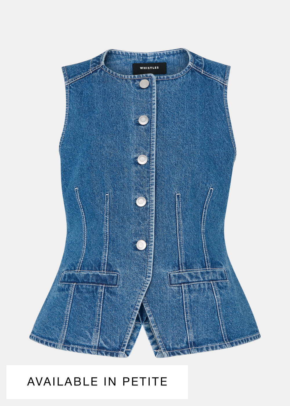 Denim Slim Fit Cotton Waistcoat