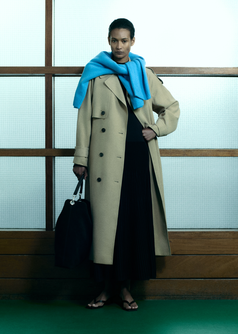 Neutral Riley Trench Coat