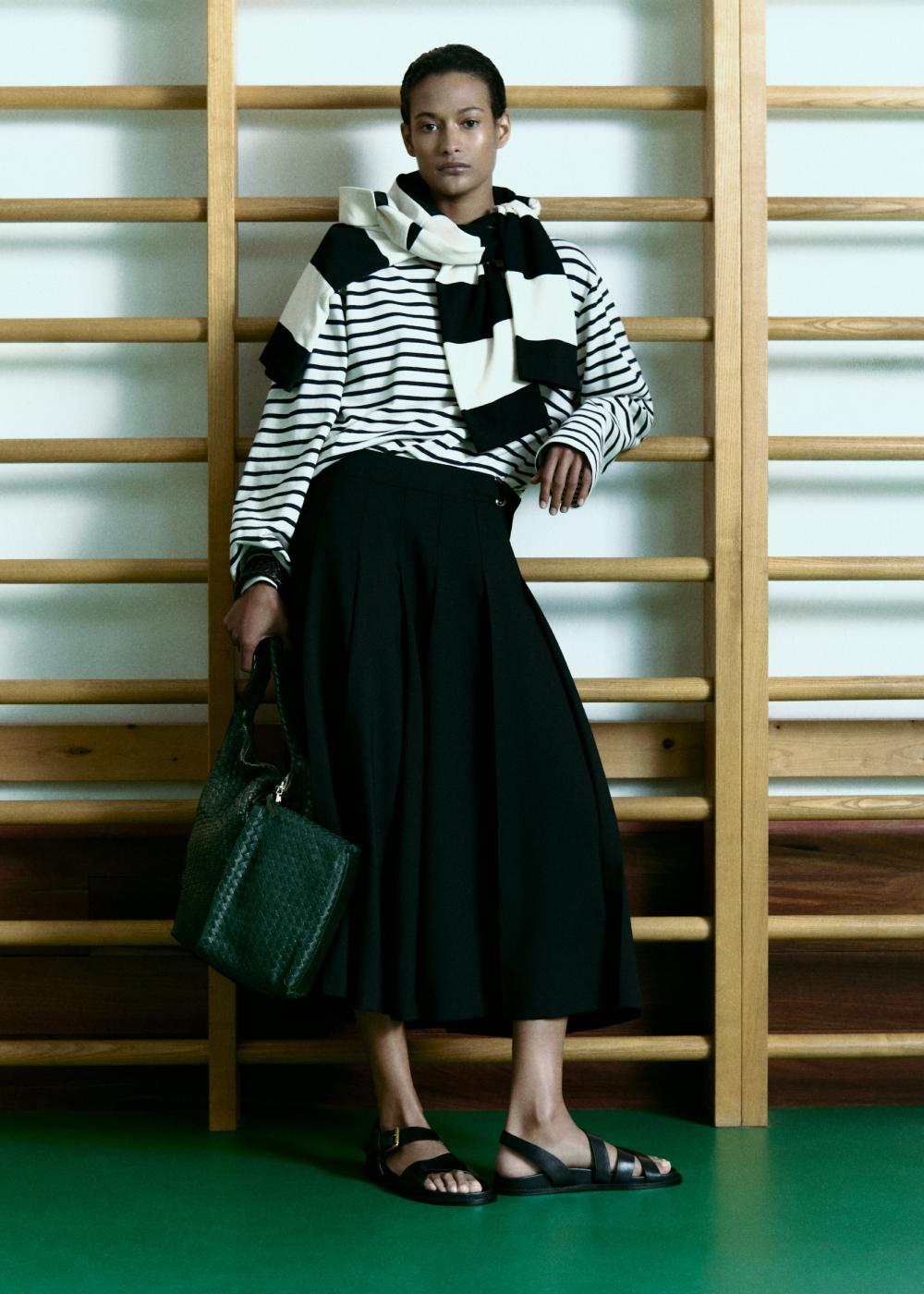 Ivory Stripe Cotton Jersey