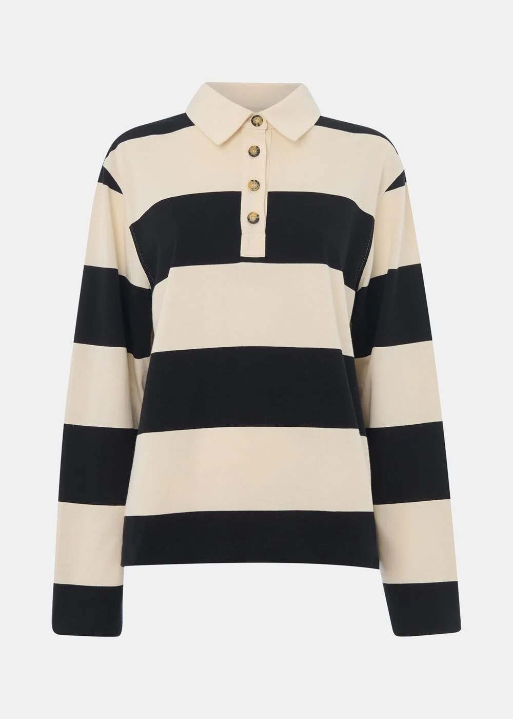 Ivory Stripe Polo Shirt