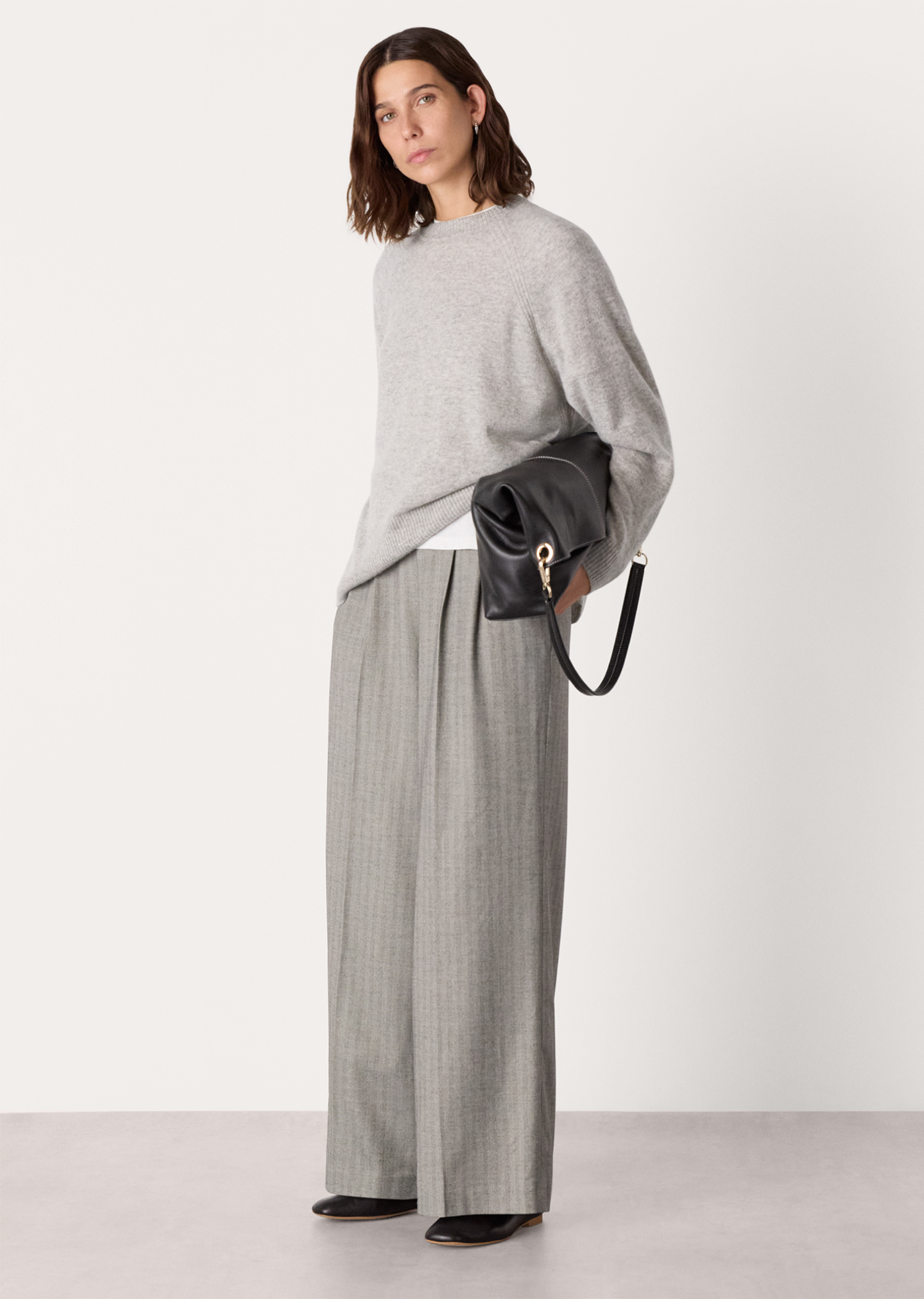 Grey Marl Ultimate Cashmere Crew Neck