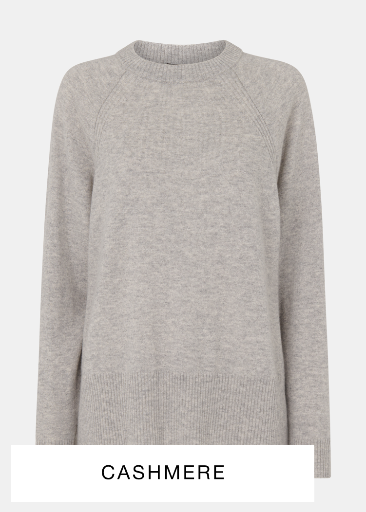 Grey Marl Ultimate Cashmere Crew Neck