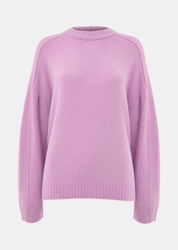 Lilac Wool Mix Seam Detail Knit