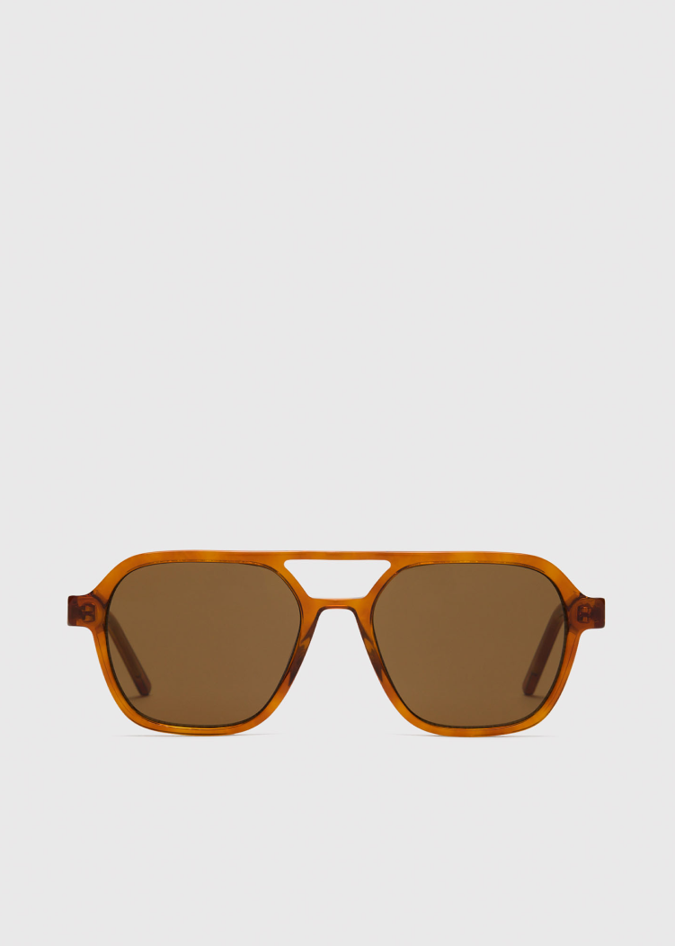 Brown Aviator Sunglasses