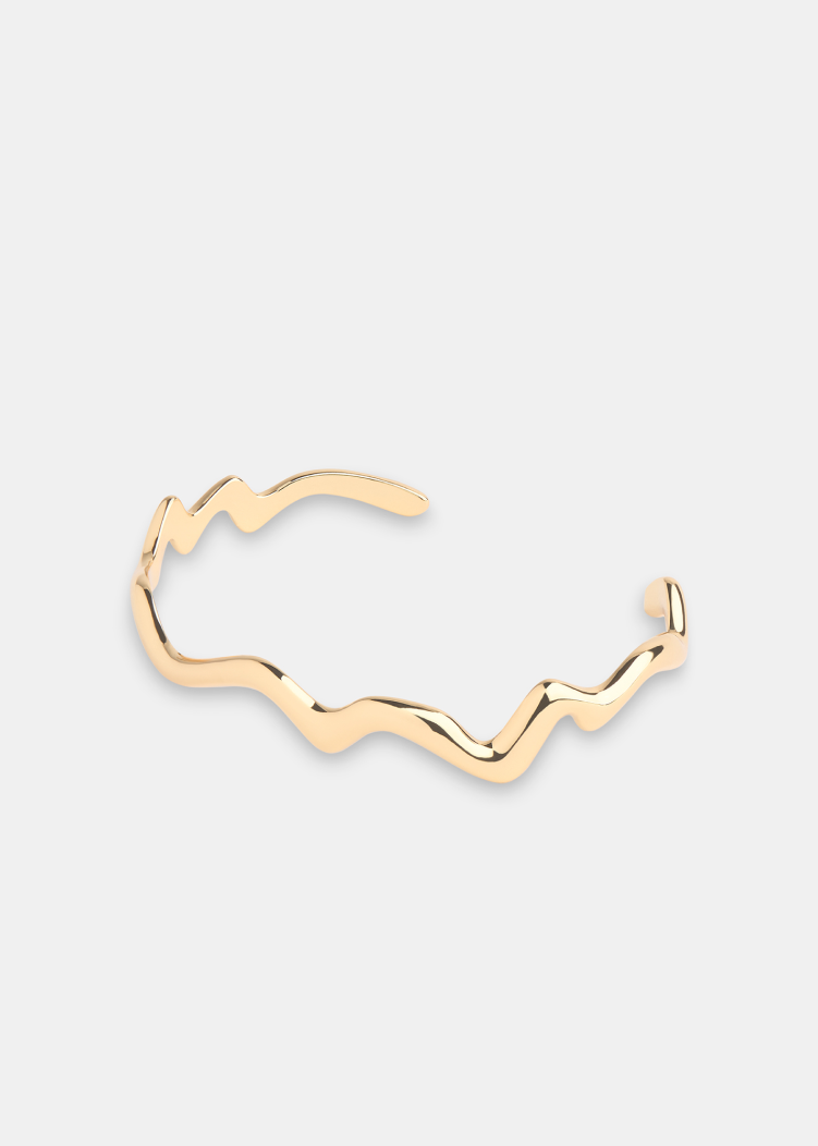Gold Wave Bangle