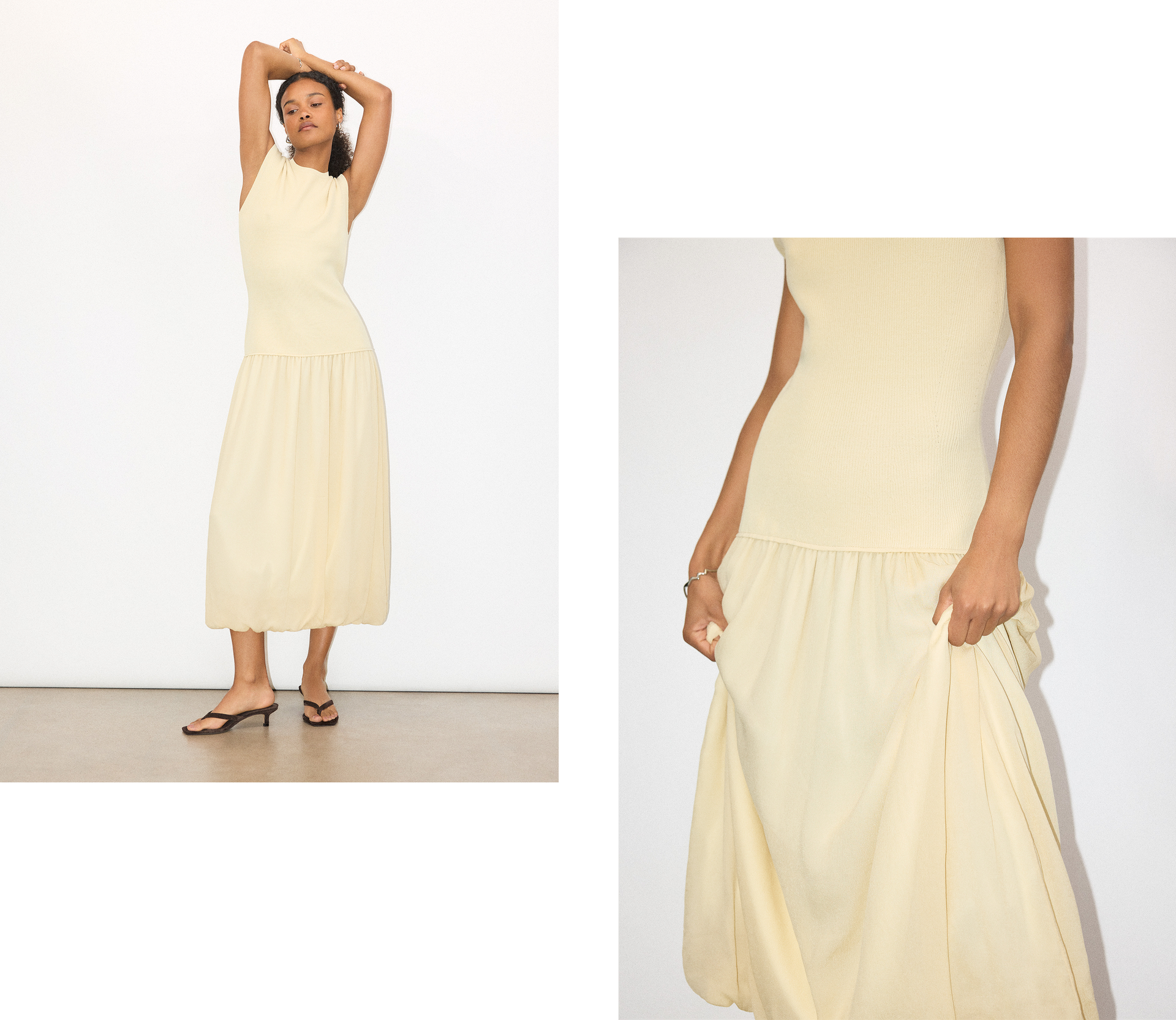 Butter Knitted 2in1 Bubble Hem Dress