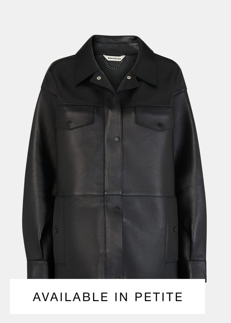 Black Clean Bonded Leather Jacket