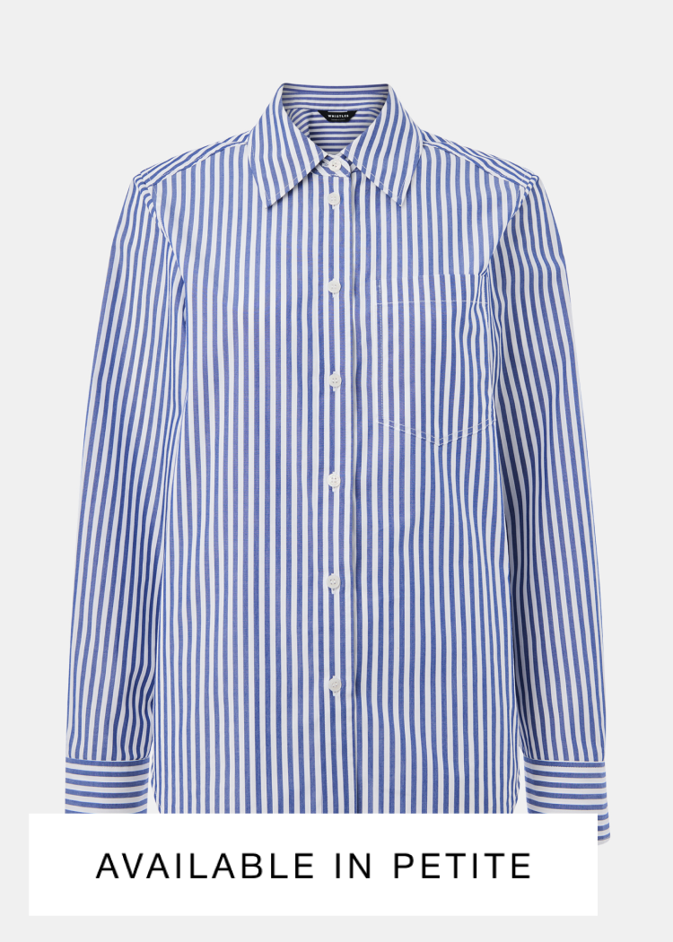 Blue Relaxed Fit Stripe Shirt