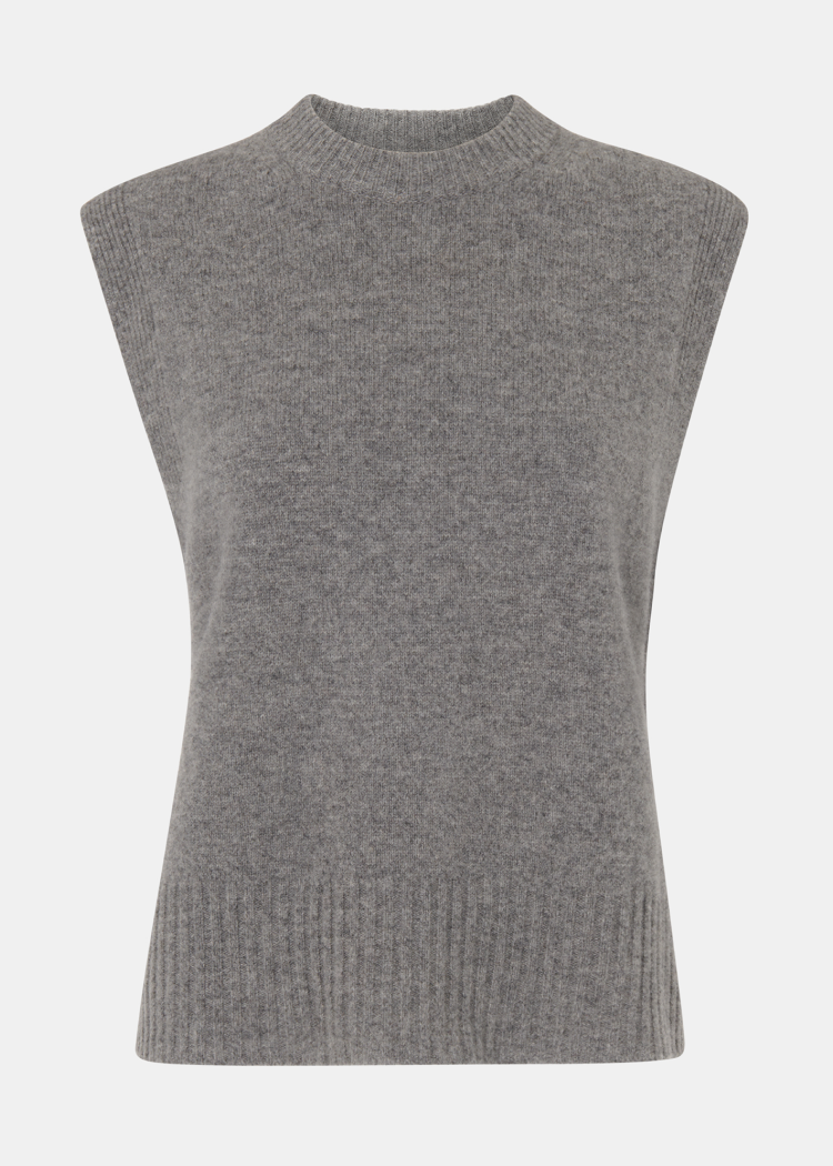 Grey Wool Sleeveless Tank