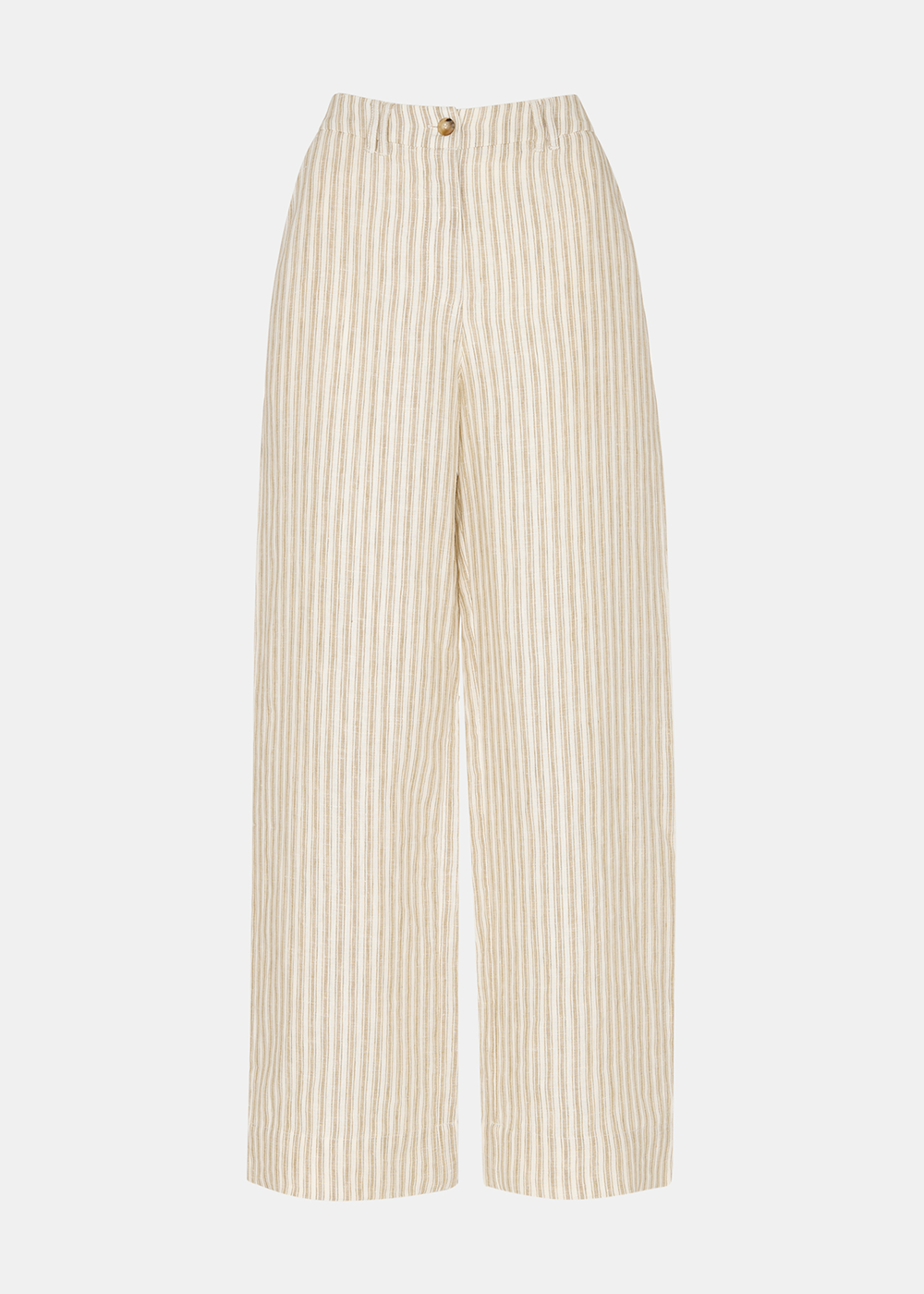 Neutral Linen Stripe Trouser