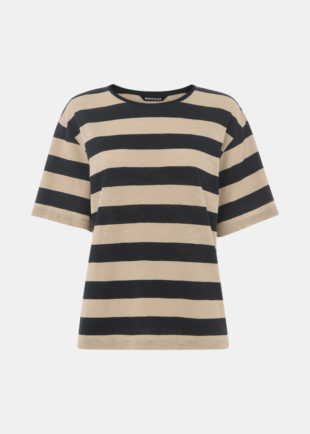 Black Wide Stripe Tee