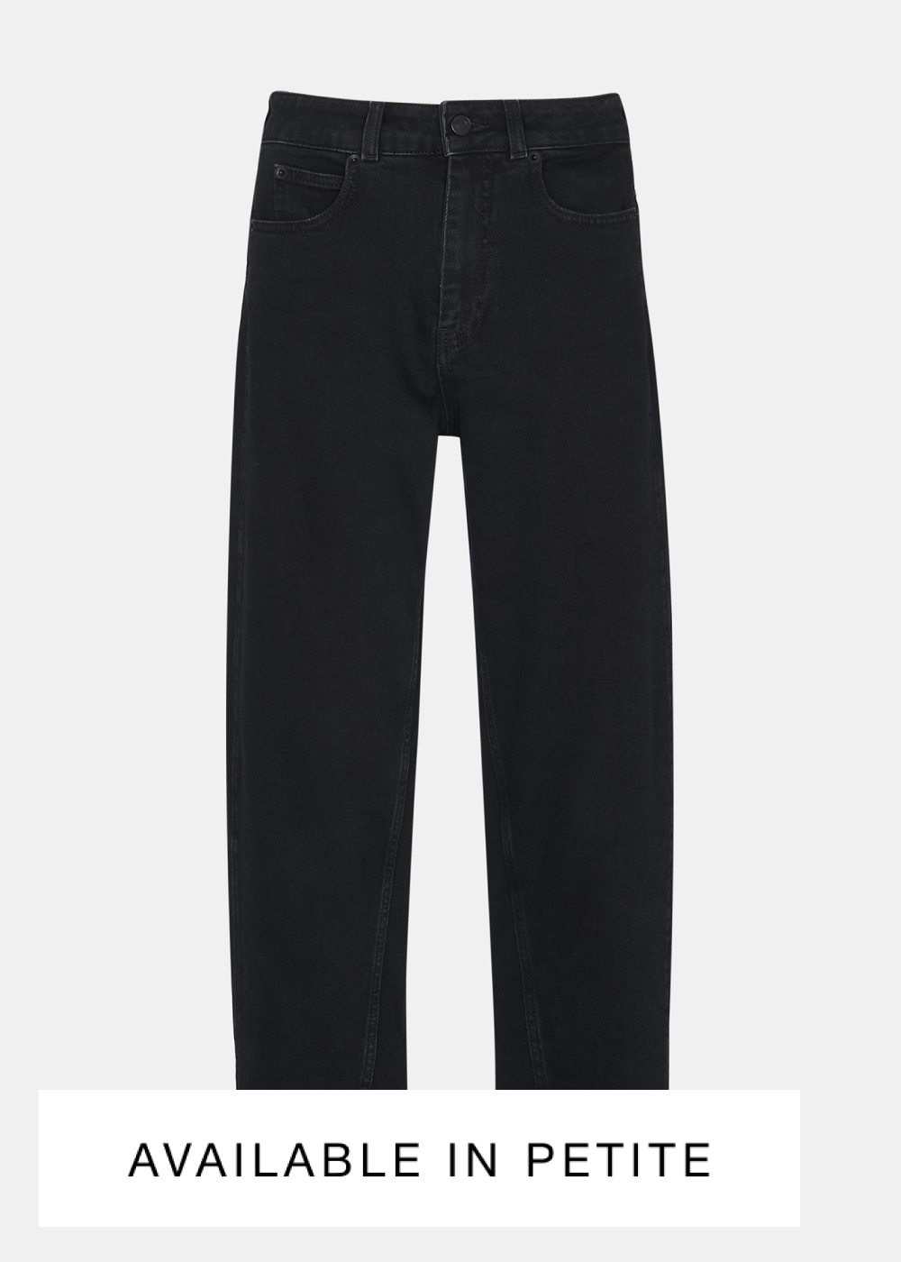 Black Stretch Barrel Leg Jean
