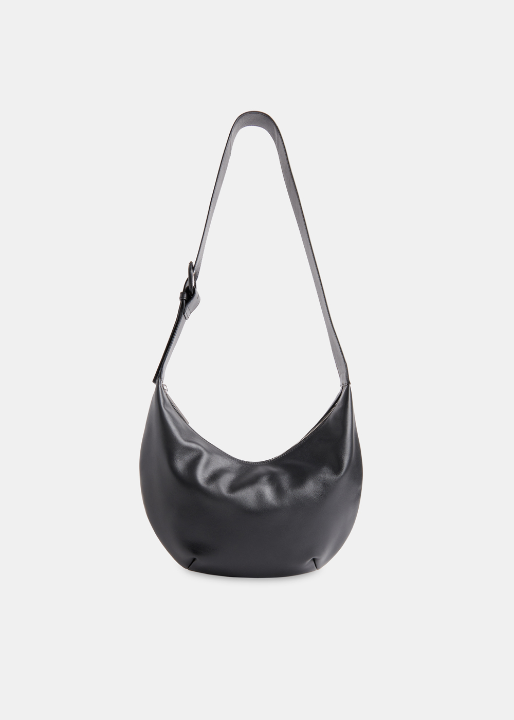Black Sia Curved Crossbody Bag