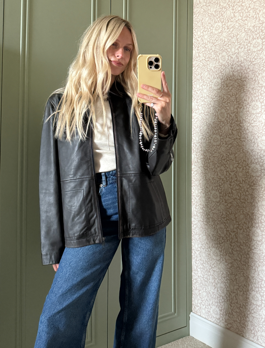 Brown Kate Burnished Leather Jacket