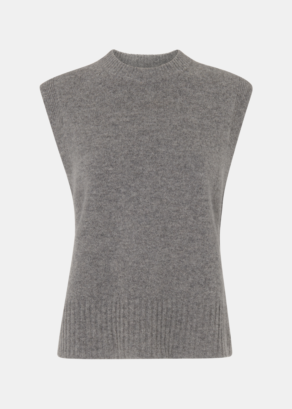 Grey Wool Sleeveless Tank