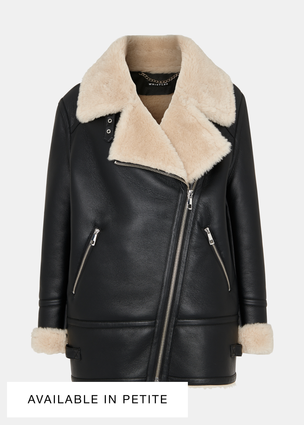Black Faux Fur Aviator