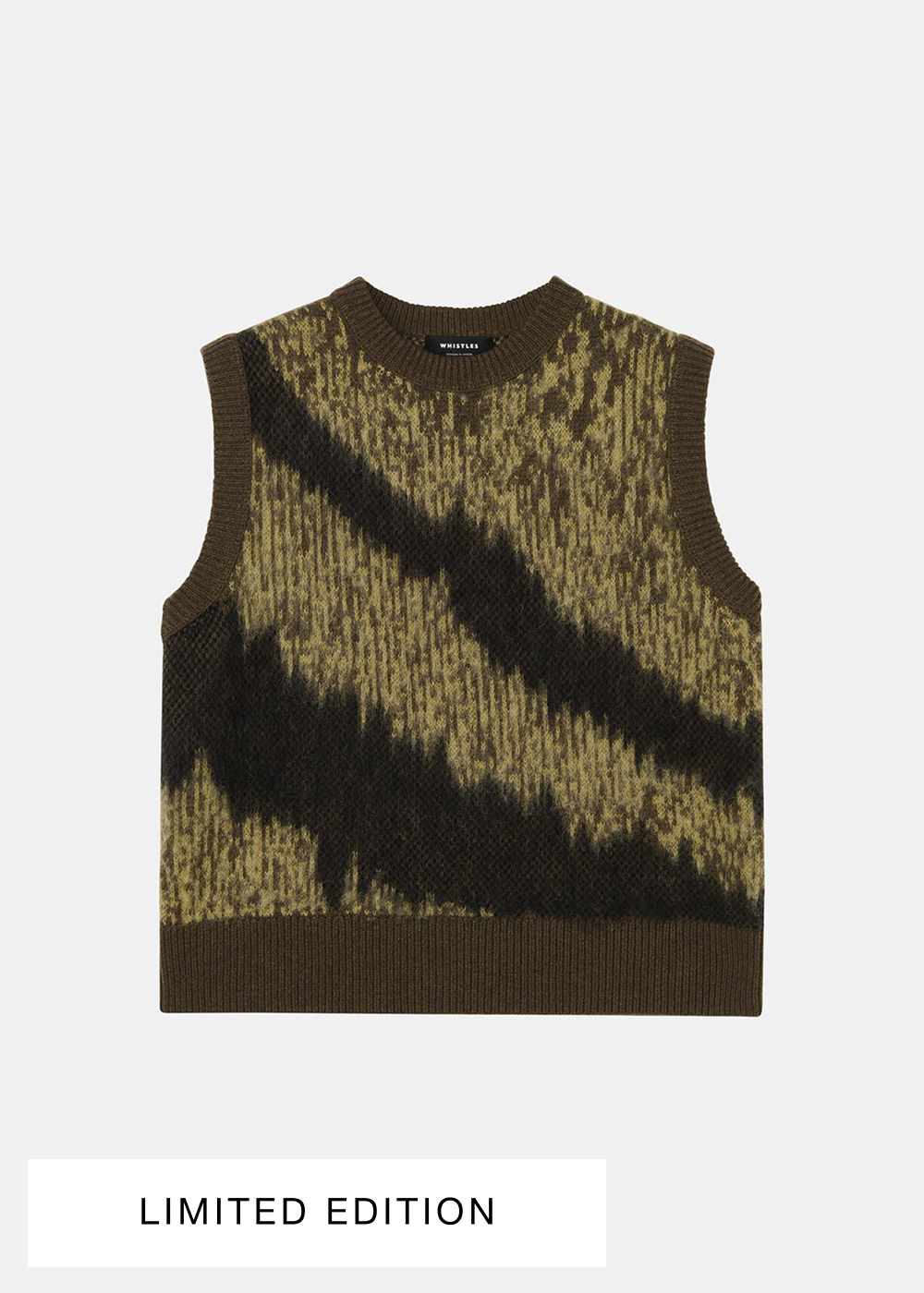 Green Zebra Print Knitted Tank
