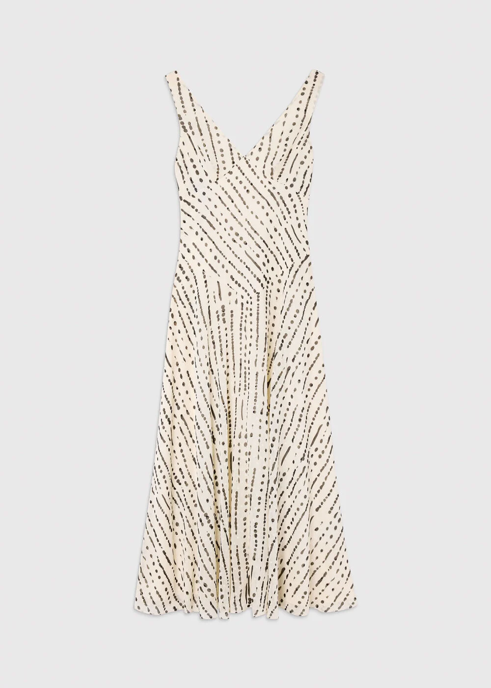 White Dashed Spot Dobby Maxi Dress