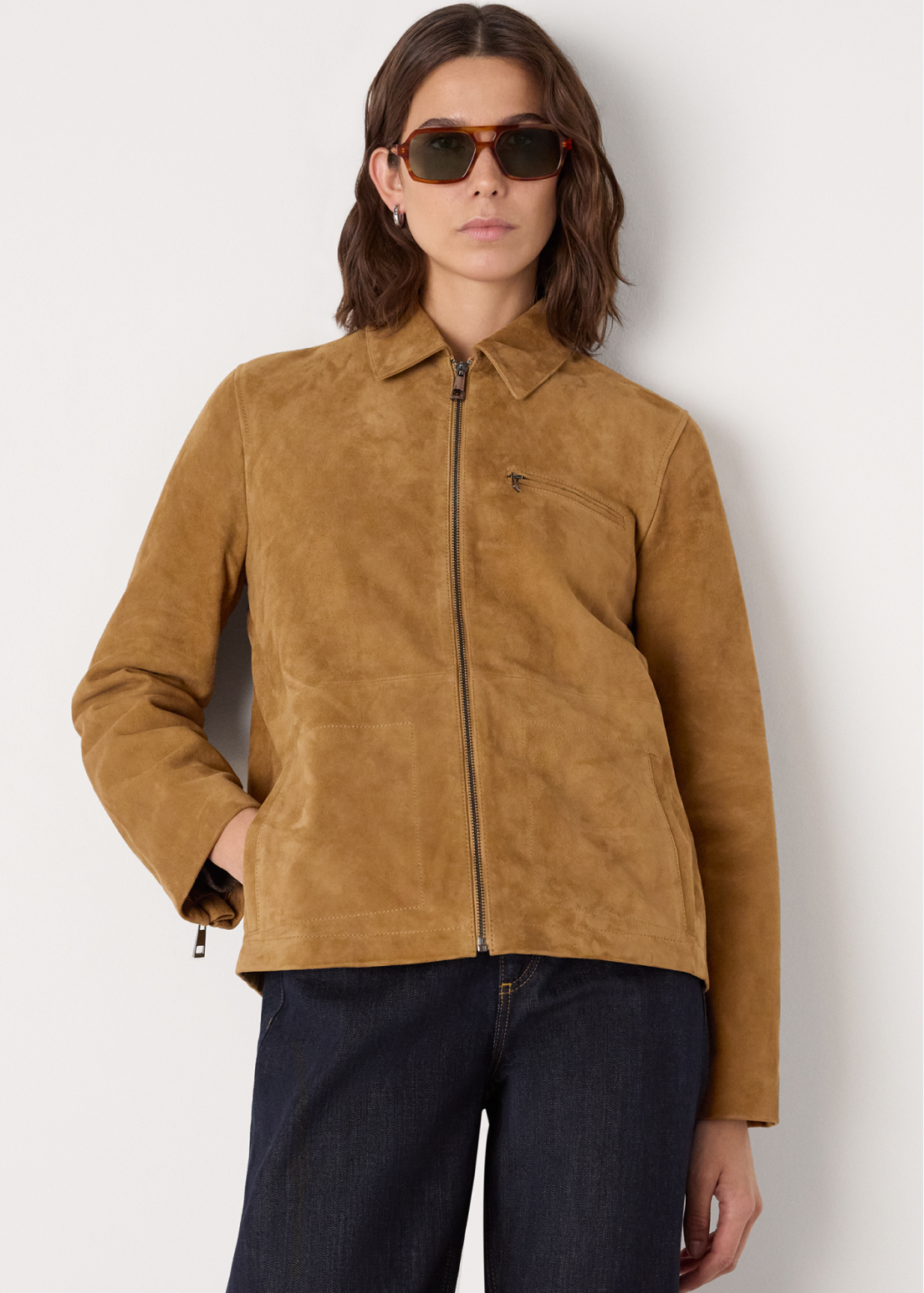 Tan Kate Suede Jacket