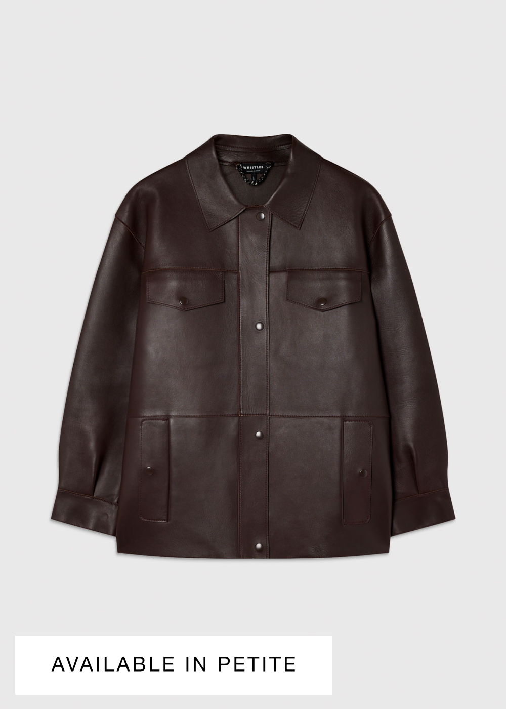 Brown Clean Bonded Leather Jacket