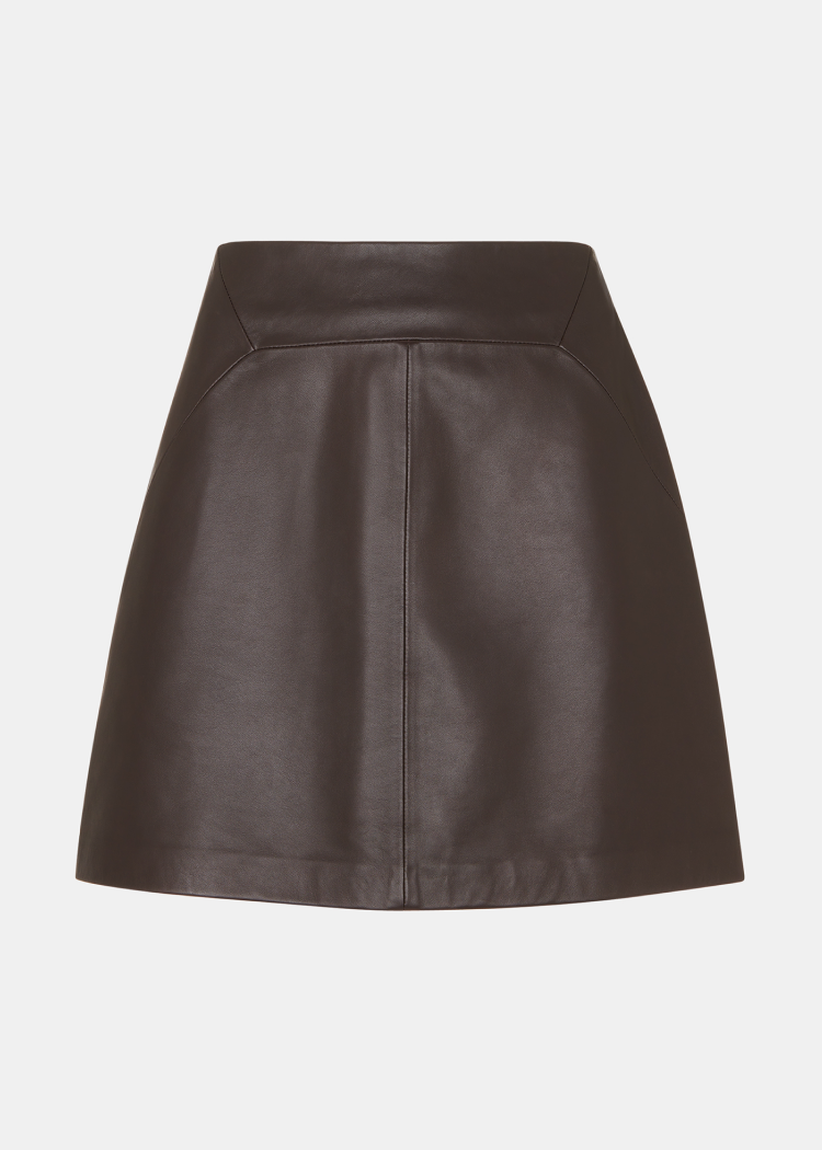 Leather A line Skirt