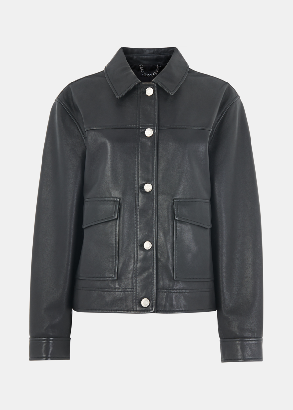Natia Leather Overshirt
