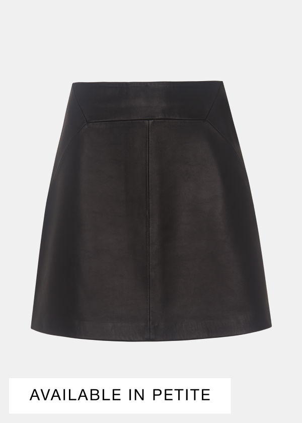 Leather A line Skirt