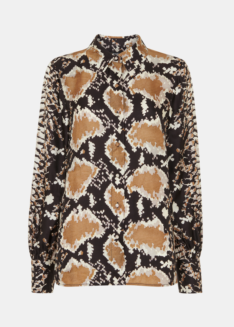 Silk Snake Oversized Shirt
