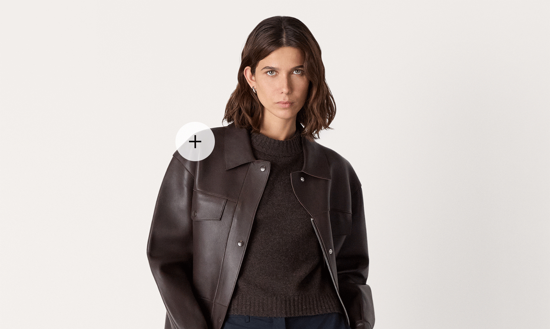 Brown Clean Bonded Leather Jacket