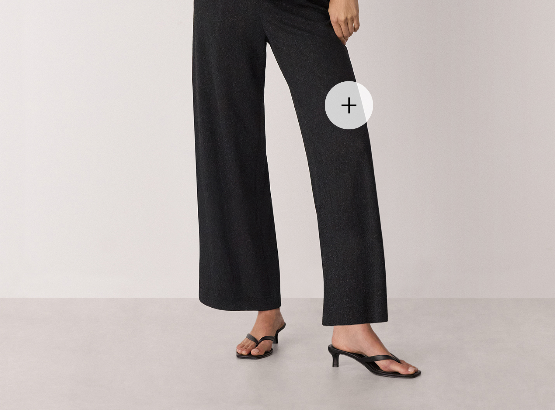Black Eva Sparkle Cropped Trouser