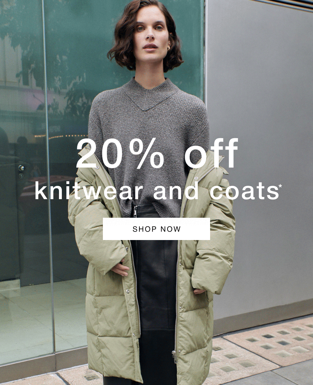 20% off knitwear and coats