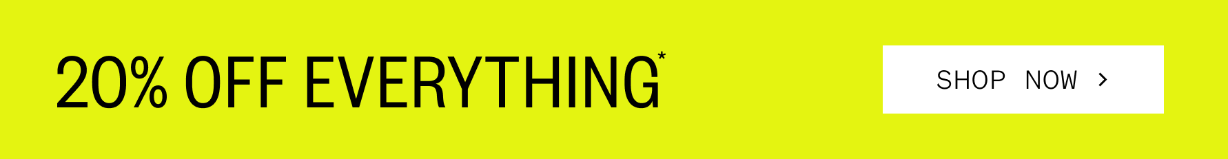 20% off everything*