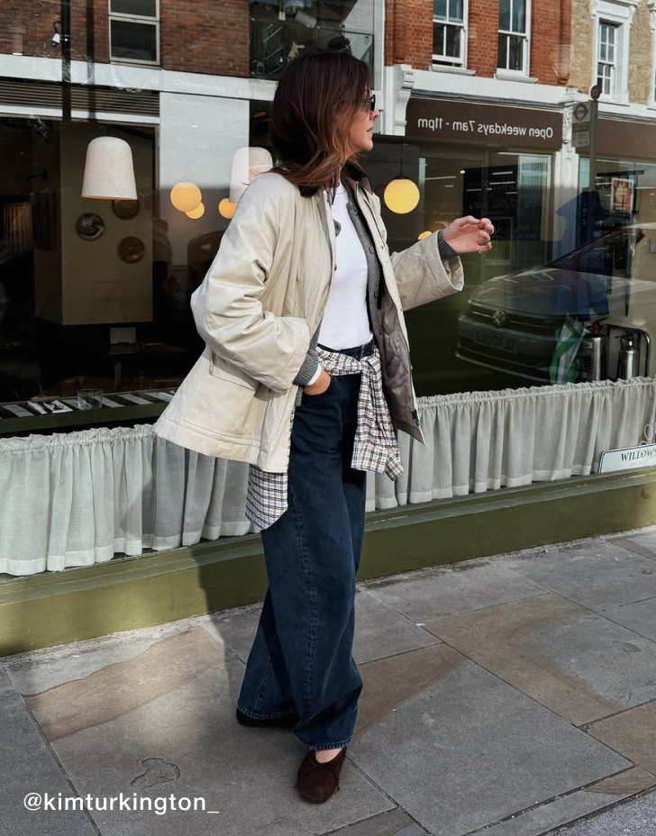 Neutral Fern Waxed Barn Jacket