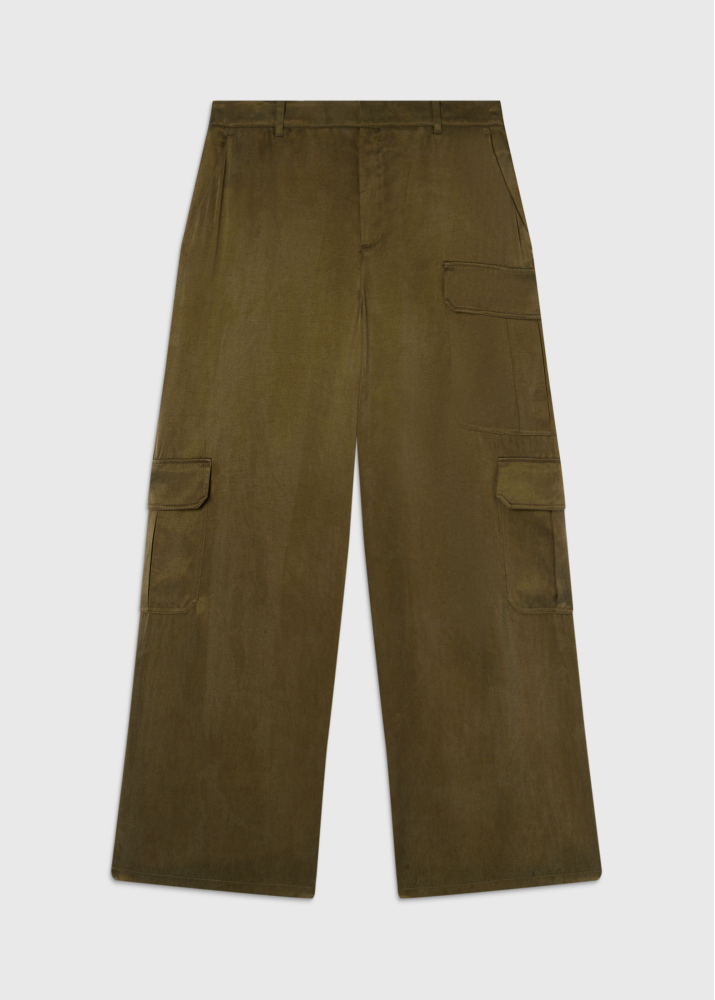 Khaki Fluid Cargo Trouser