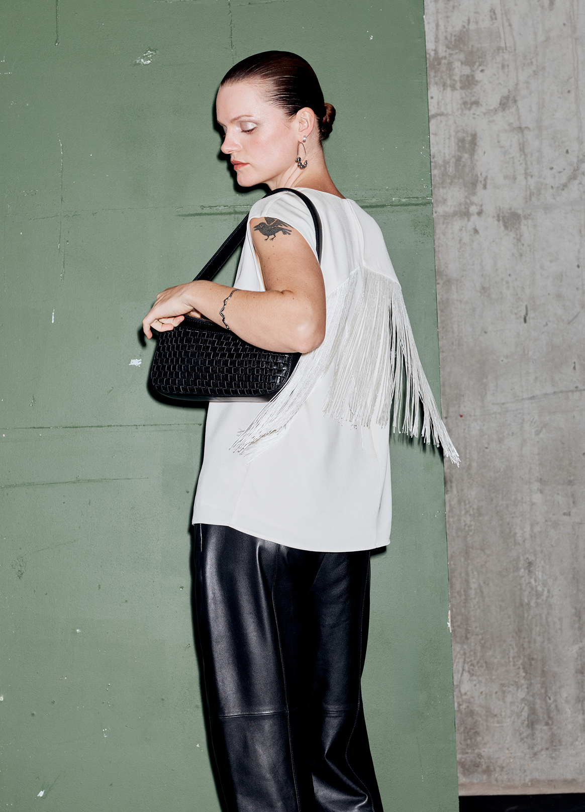 Ivory Fringe Back Sleeveless Top
