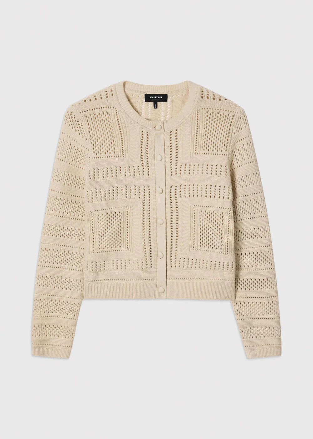 Ivory Crochet Detail Cardigan