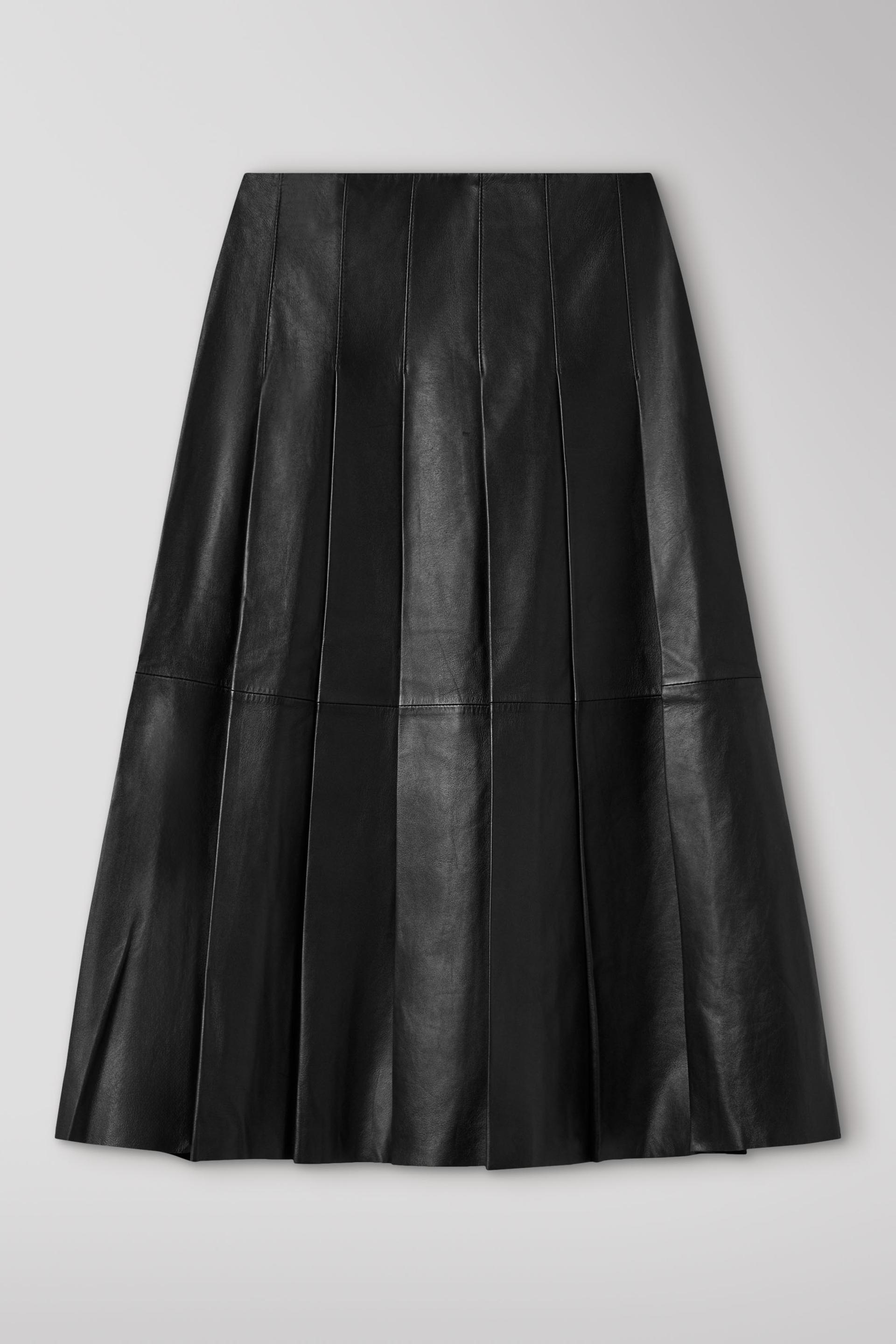 Black Leather Kilt Skirt