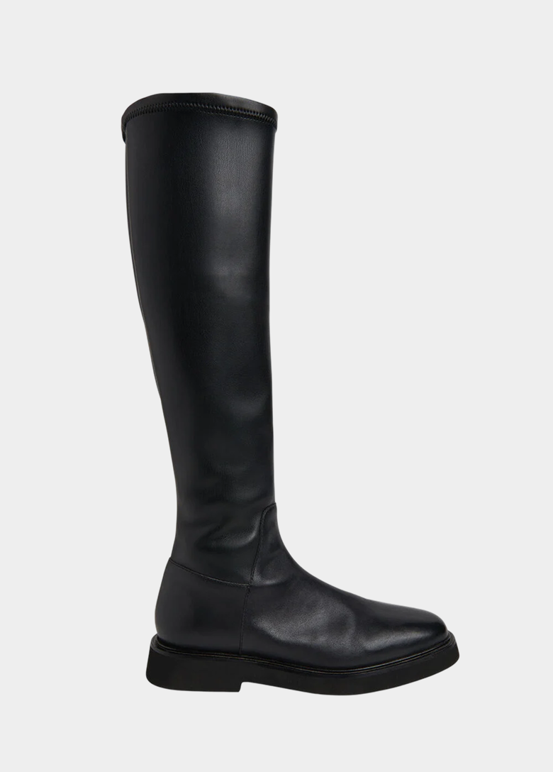 Black Quin Stretch Knee High Boot