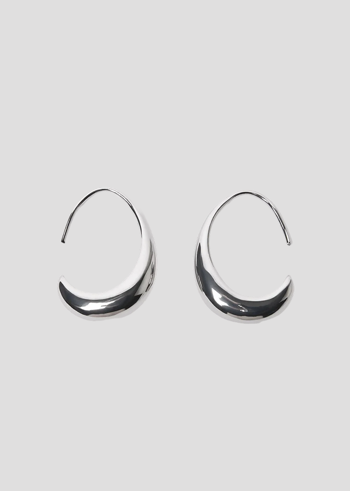 Silver Mini Wire Hoop Earring
